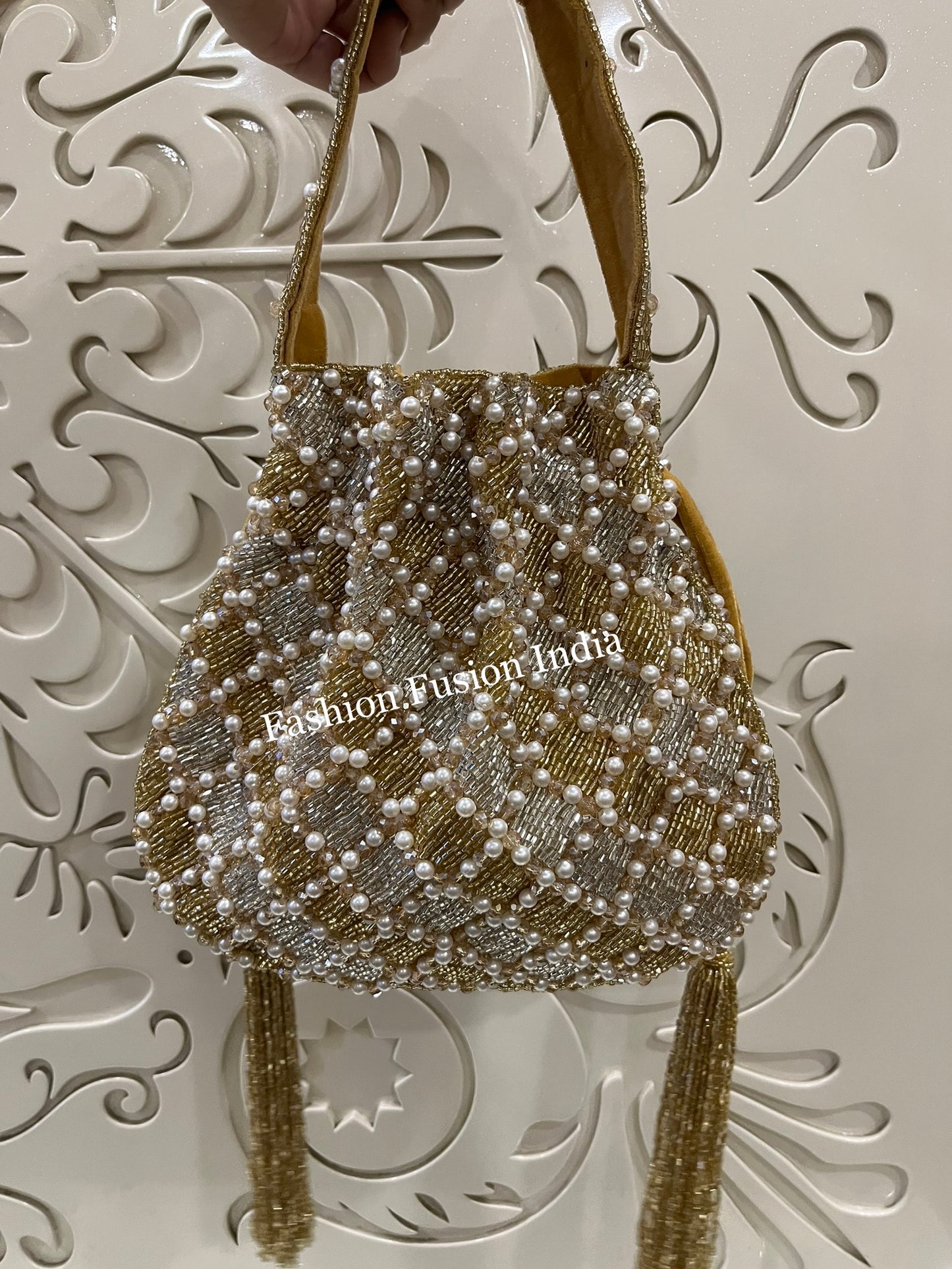 Silver + Rose Gold Potli