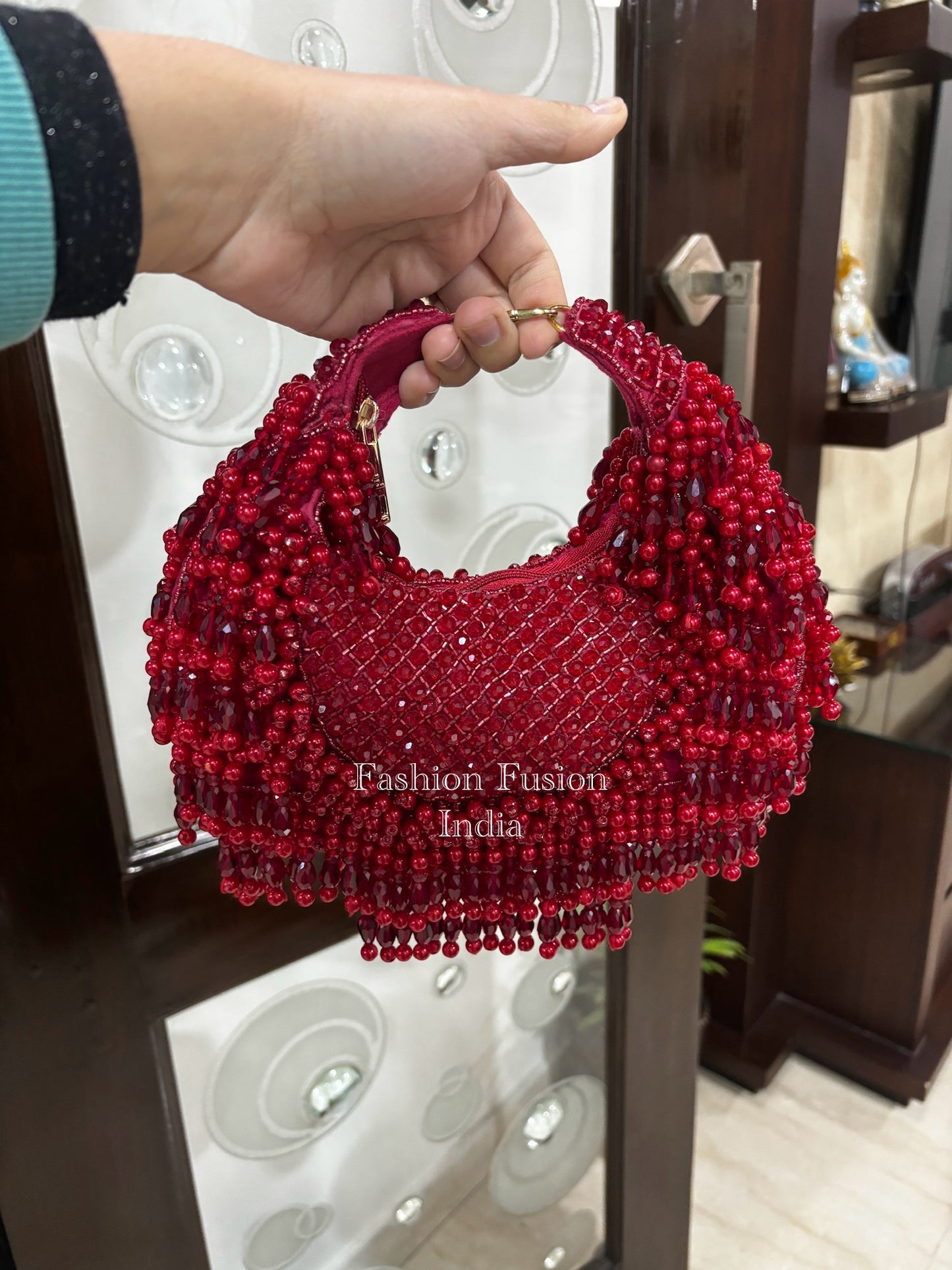 Red Crystal Moon Bag