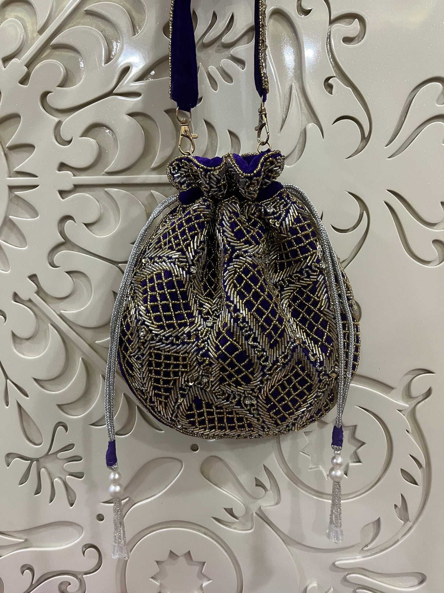 Embroidered Potli Bag | Handmade Indian Wedding & Party Purse | Bridal Ethnic Clutch by Fashion Fusion India