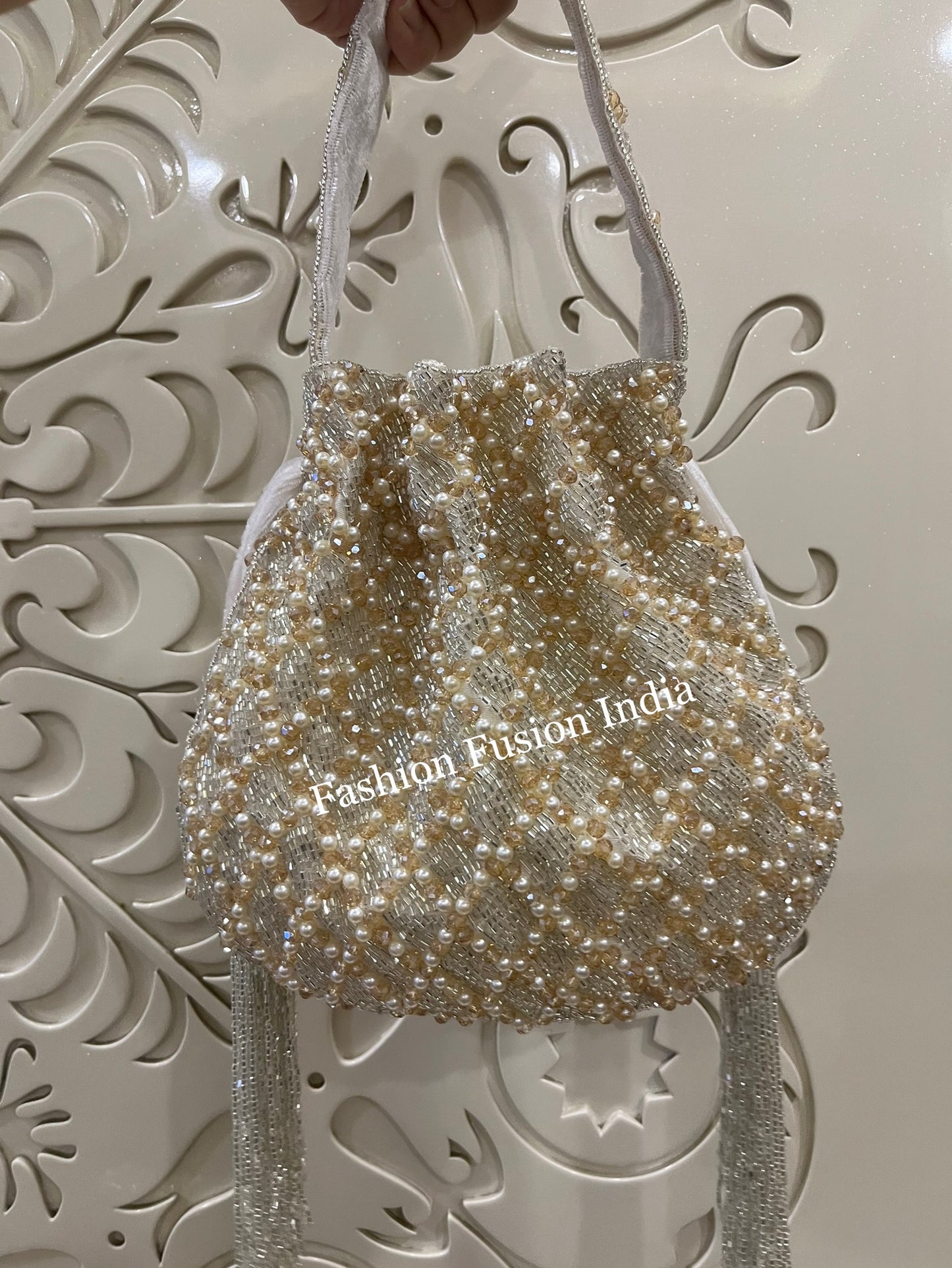 Silver + Rose Gold Potli