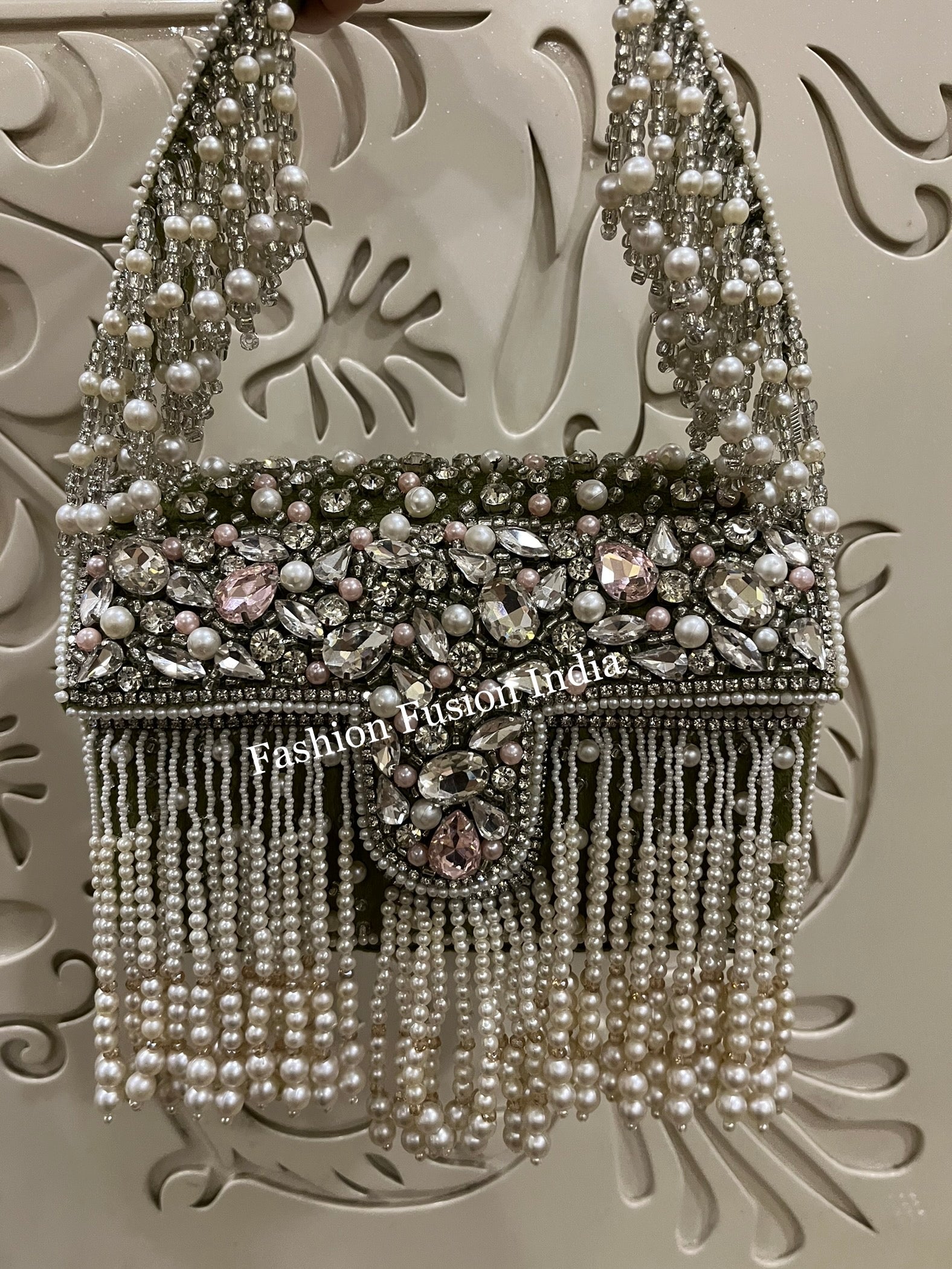 Crystal Flap Box Clutch Bag Fashion Fusion India