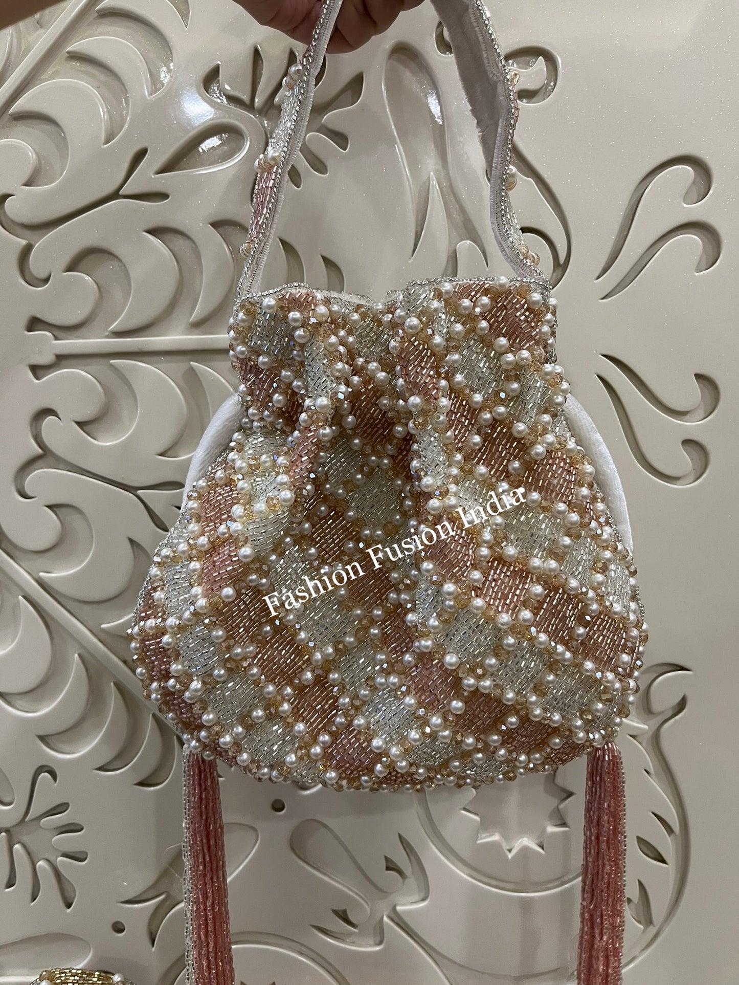 Silver + Rose Gold Potli