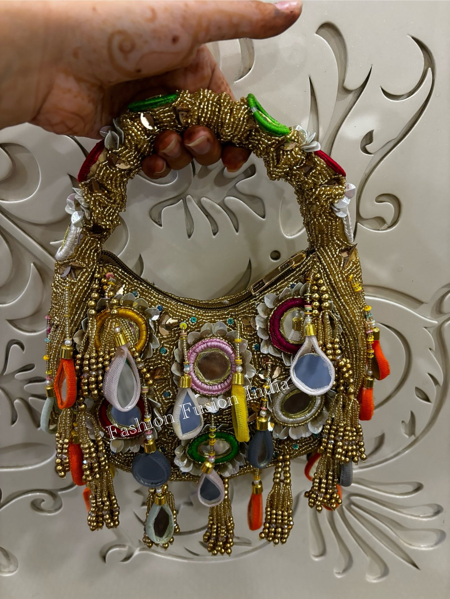 Mirror Golden Handbag