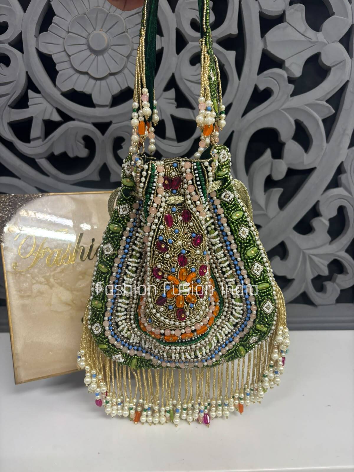 Designer Green Bridal Potli Bag