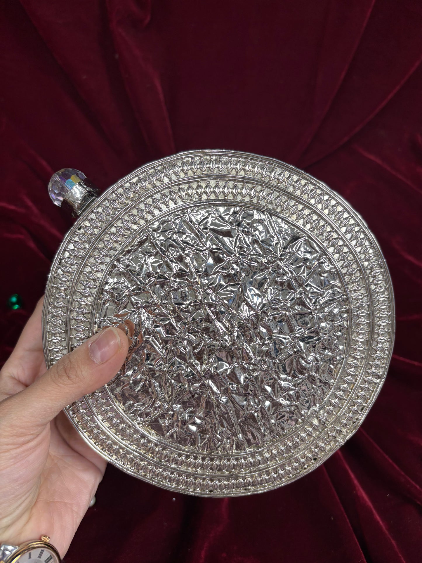 Antique Floral Brass Clutch Bag – Luxury Handcrafted Bridal & Festive Purse by Fashion Fusion India