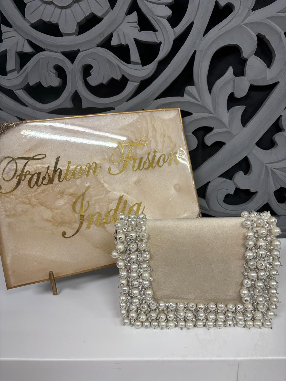 Pearl Embellished Clutch Bag