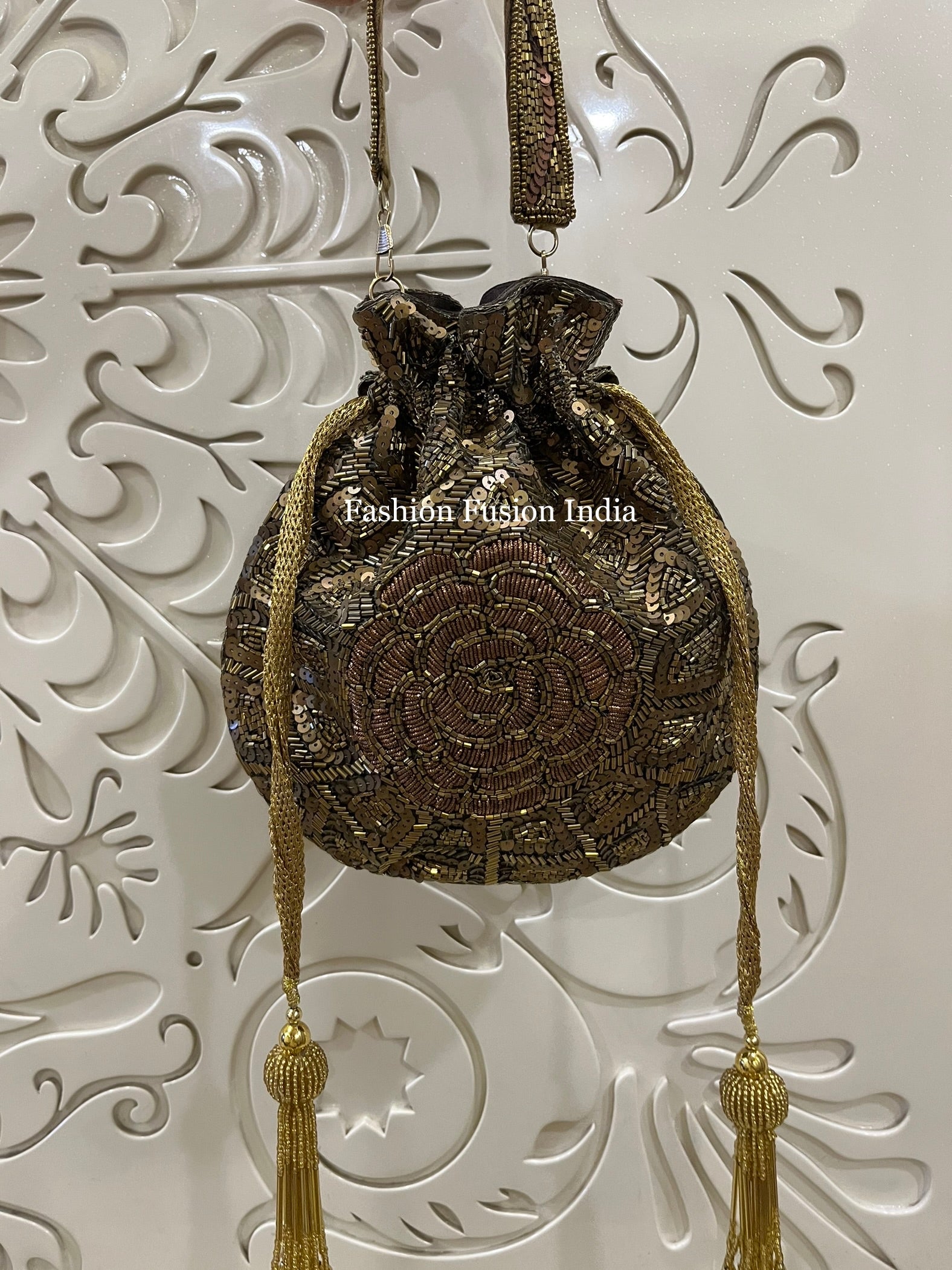 Embroidered Sequin Potli Bag