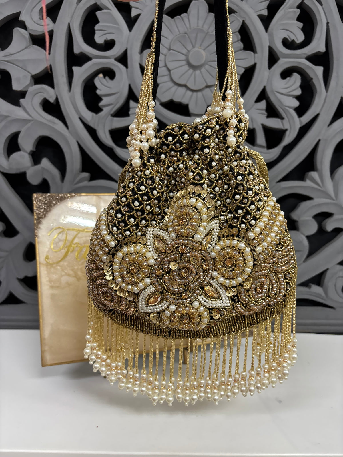 Black Desginer Potli Bag|