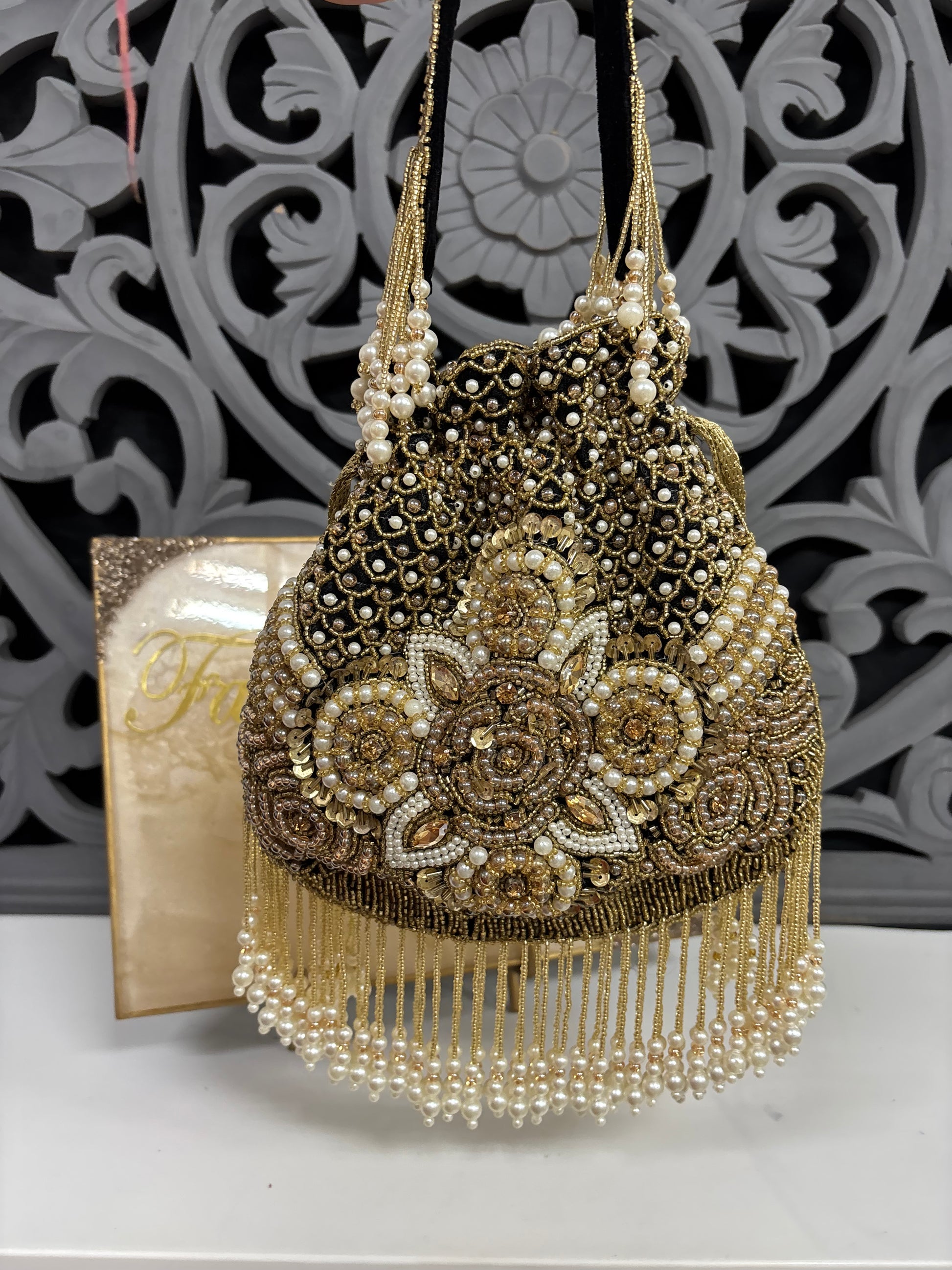 Black Desginer Potli Bag|