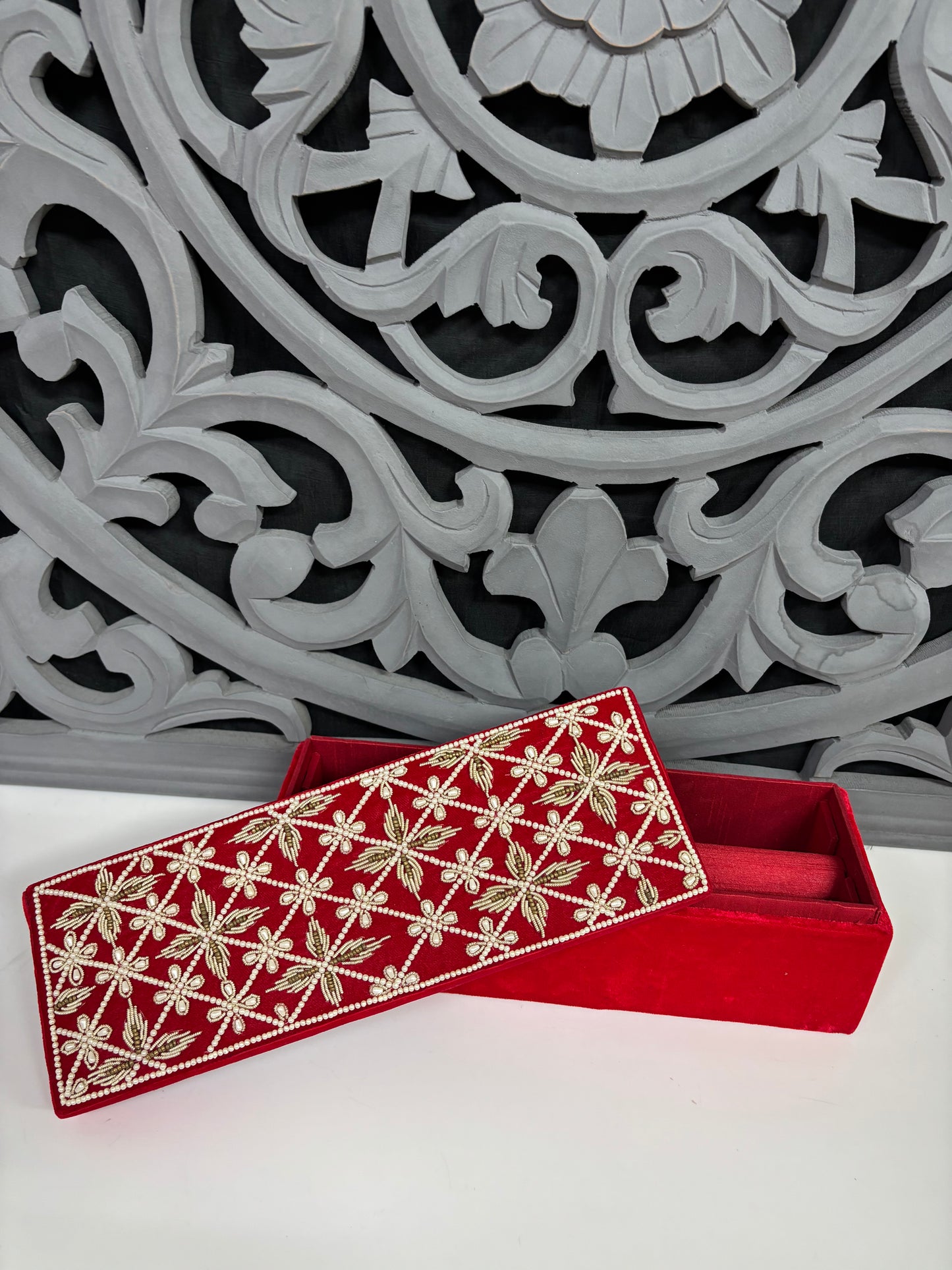 Wedding Bangle Box – Luxury Embroidered Jewelry Organizer | Fashion Fusion India