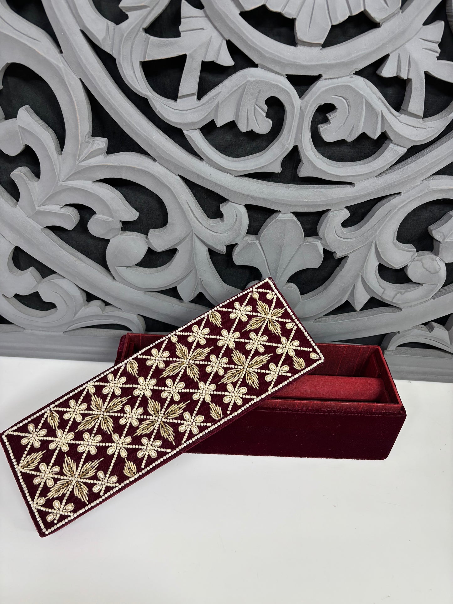 Wedding Bangle Box – Luxury Embroidered Jewelry Organizer | Fashion Fusion India