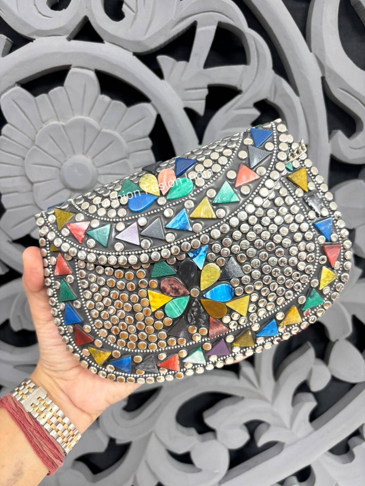 Artisan Multicolour Oxidised Bag