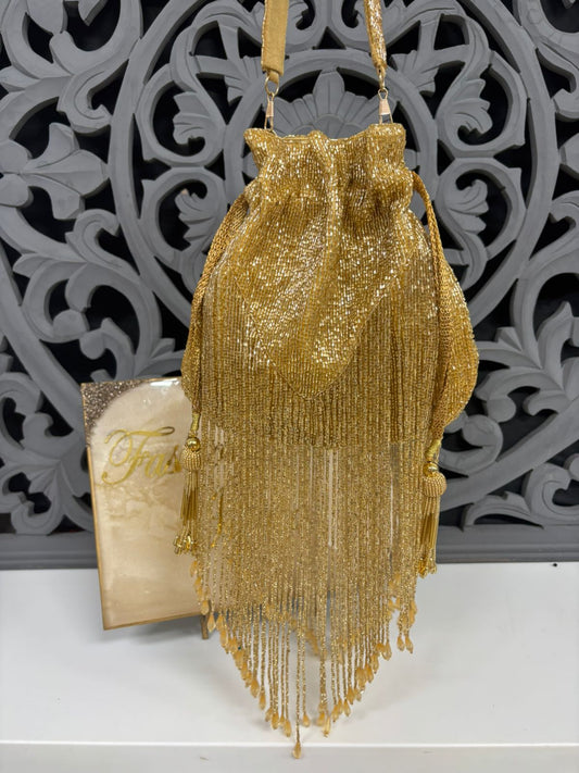 Gold Tassel Potli Bag