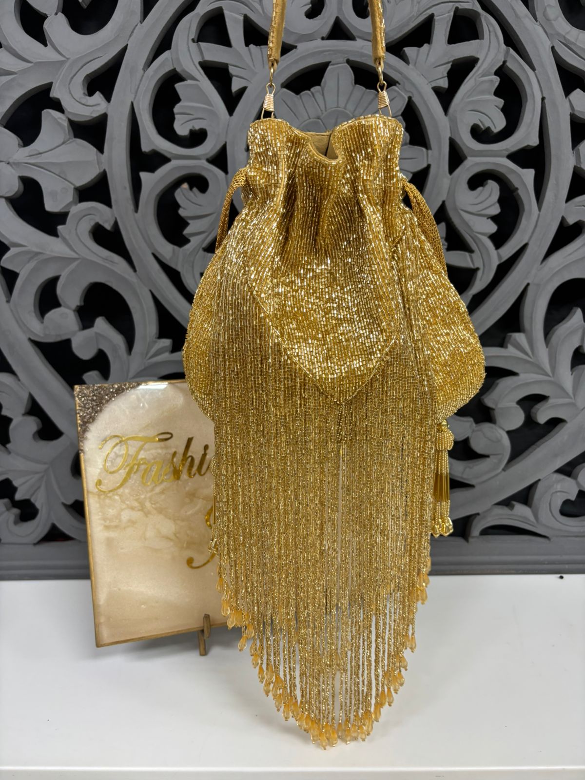 Gold Tassel Potli Bag